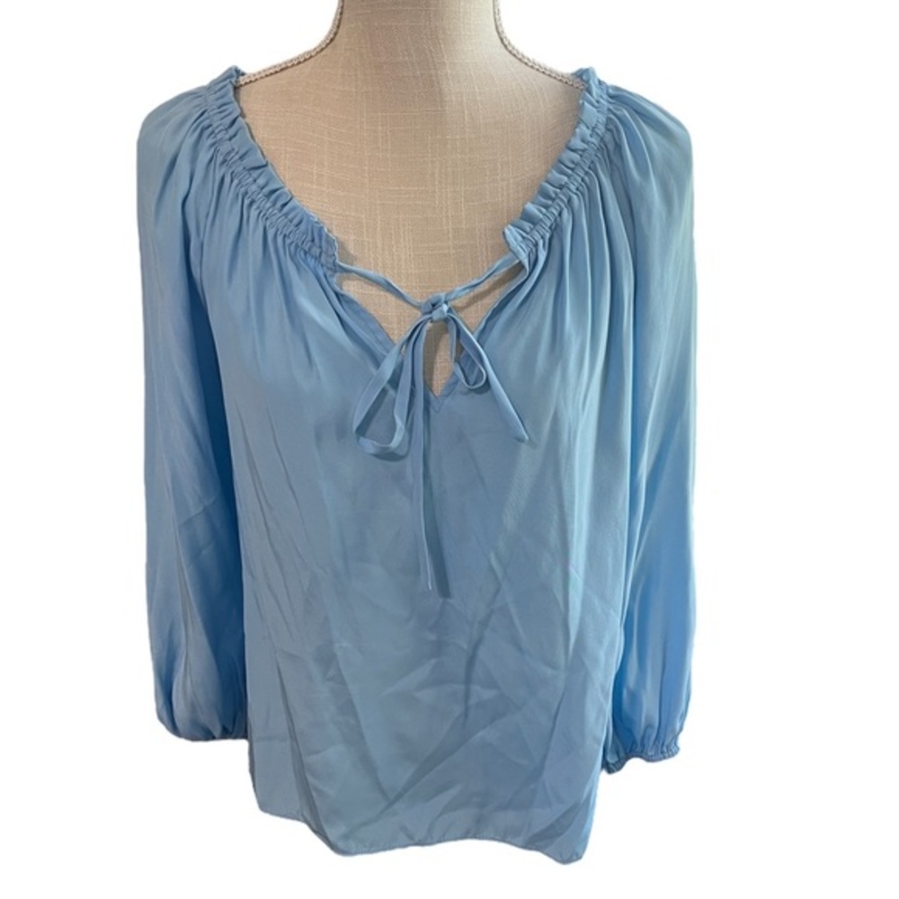 Alice & Trixie by Angela George blue‎ silk blouse NWT